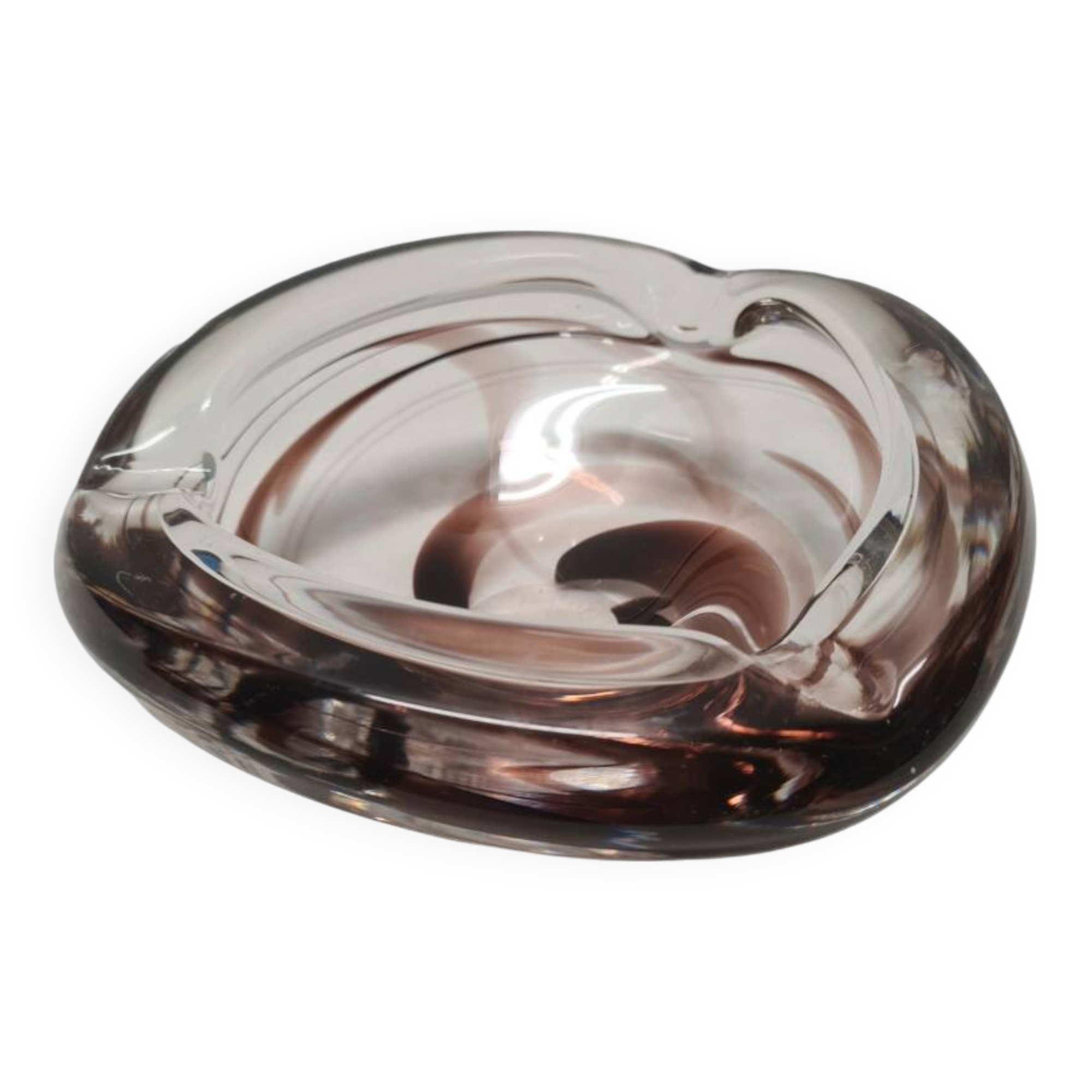 Dutch Design Glass Ashtray by Max Verboeket Kristalunie, 1950/60s.