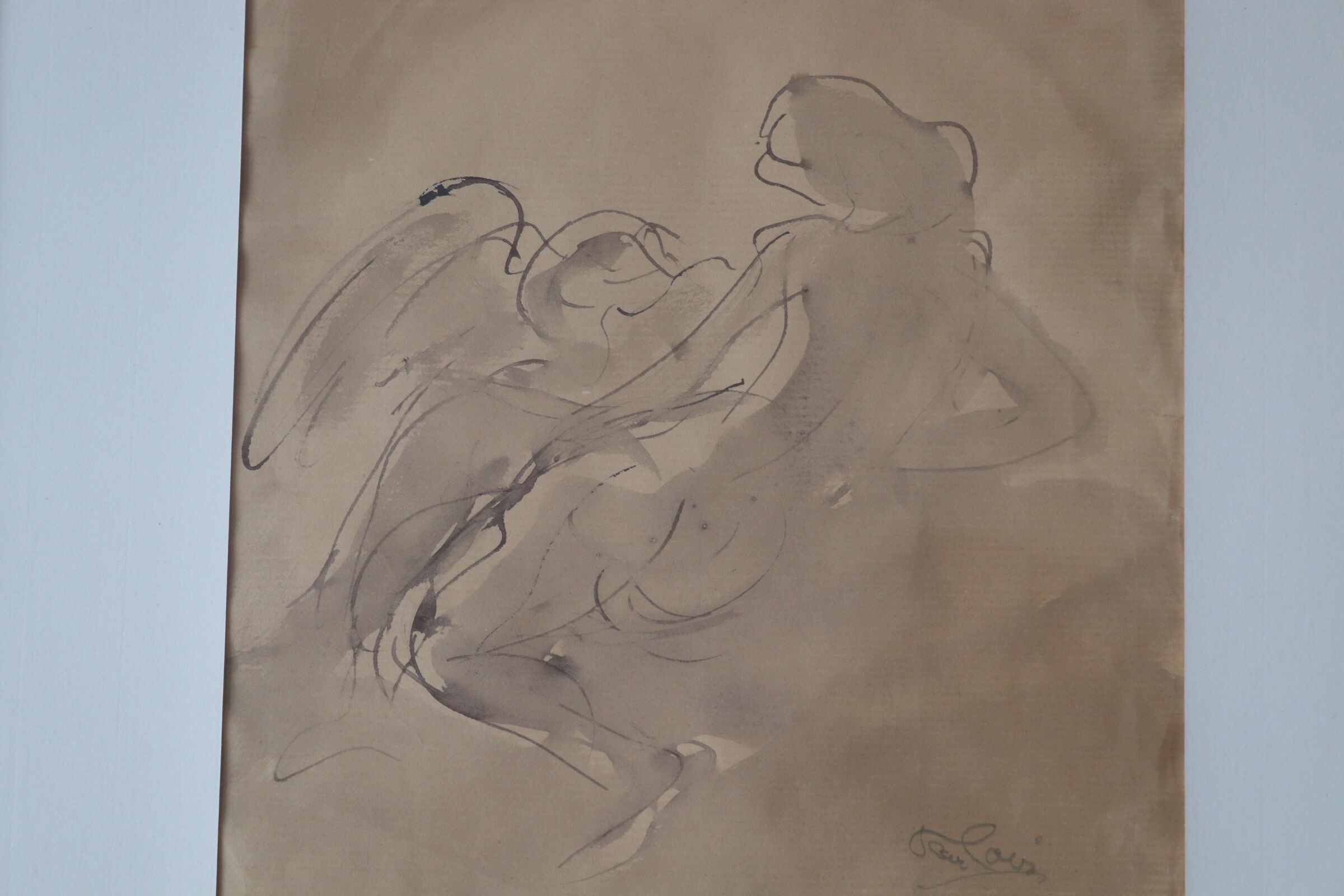 Dessin de nu encadré