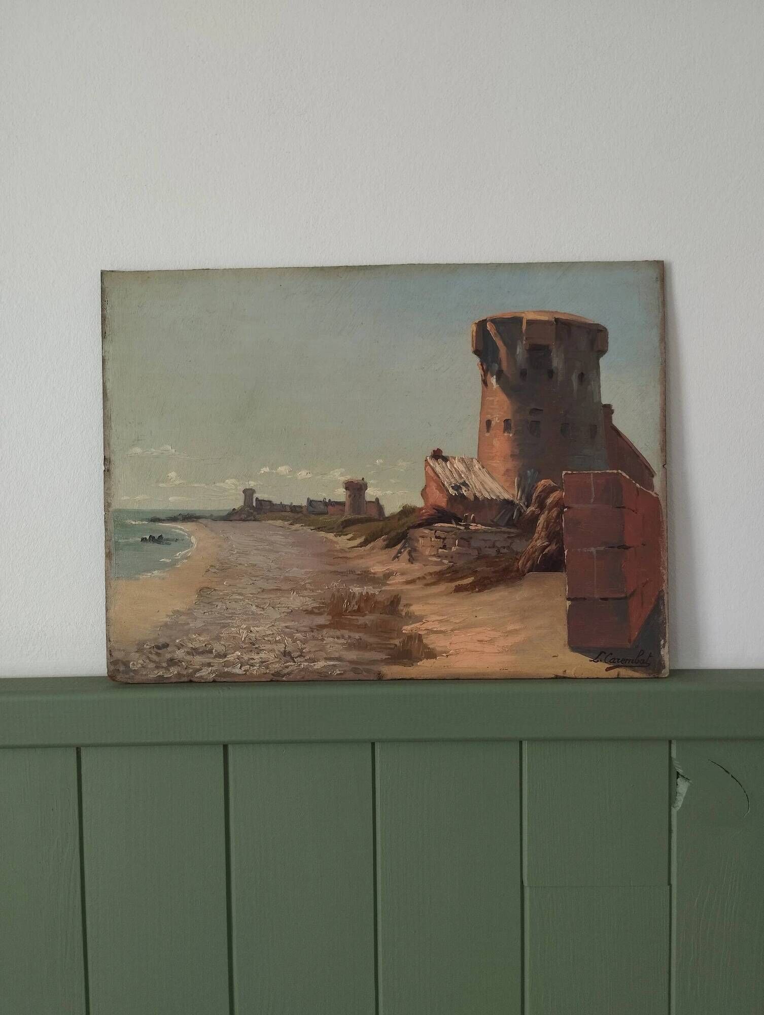 Louis CAREMBAT, Côte de Granville, Jersey, August 1898. Oil on panel.