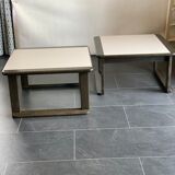 Pair of Brutalist Side Tables
