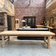 Large farmhouse table in solid oak