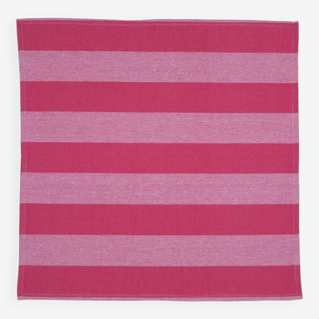 Lot de 6 serviettes de table à rayures roses