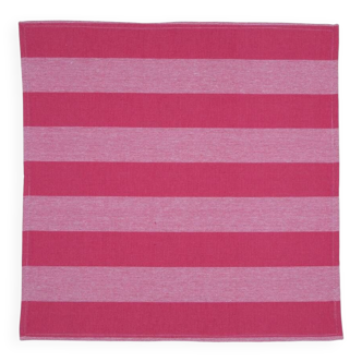 Set of 6 pink striped napkins