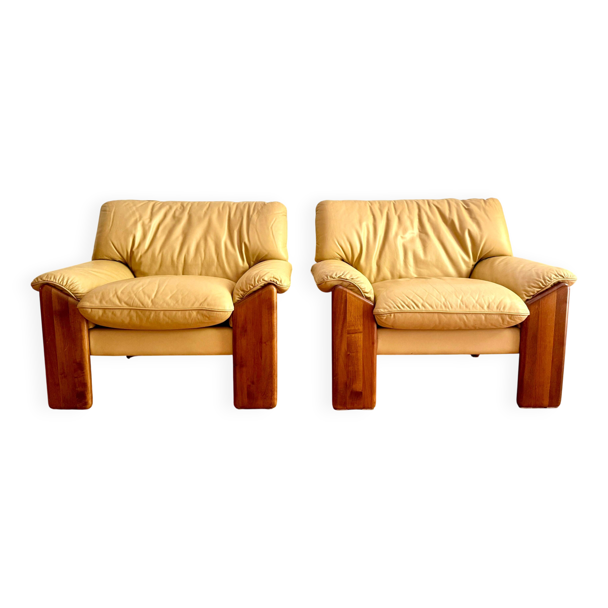 Pair of “Sapporo” armchairs by Mario Marenco for Mobil Girgi, Italy, 1970s