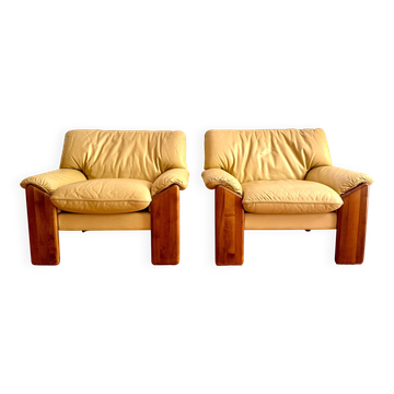 Pair of “Sapporo” armchairs by Mario Marenco for Mobil Girgi, Italy, 1970s