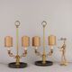 Lampes de table vintage première moitié '900 en bronze doré et marbre