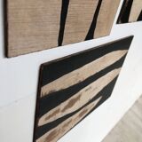 Triptych small abstract paintings