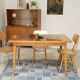 Extendable lacquered table czechoslovakia trud 1960