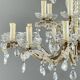 Large crystal chandelier with pendants, Louis XV style, 20th century.
