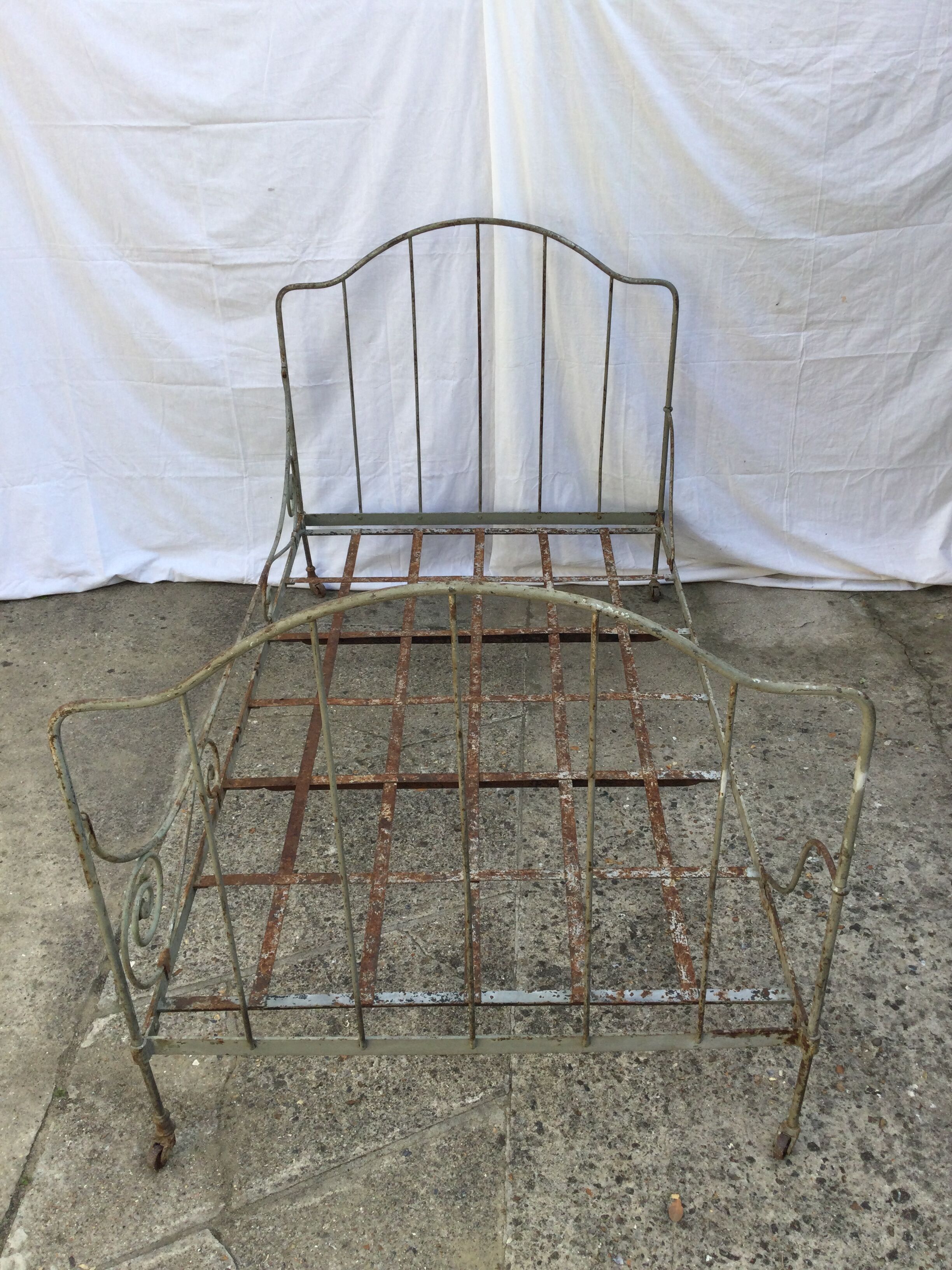 Wrought iron folding bed