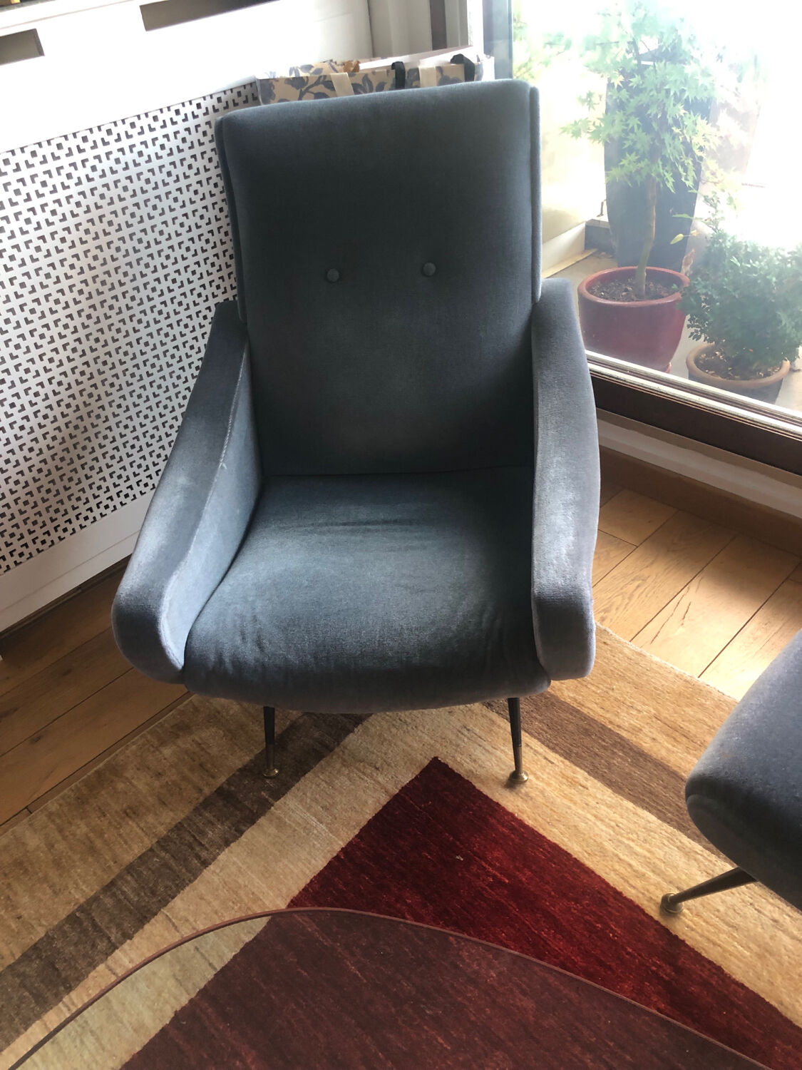 Set living room sofa armchairs footrest