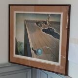 Lithograph salvator dalli - after surrealist composition - signed proof d