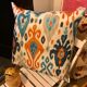 Square cushion bohemian ethnic motifs