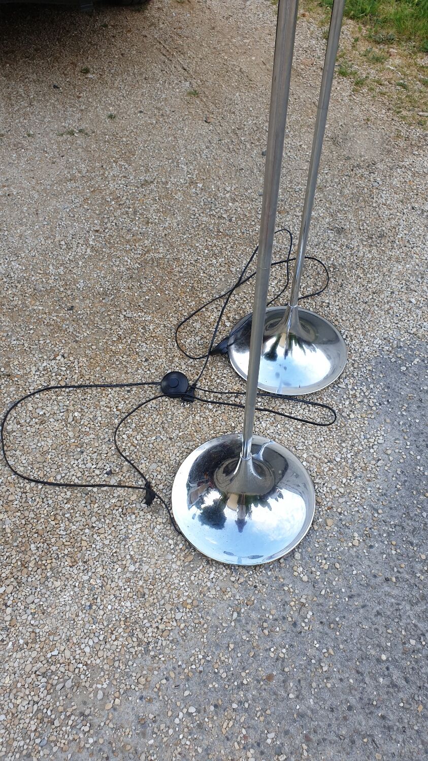Paire de lampadaires space âge