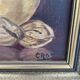 Oil painting on canvas, still life with fruits and pot, nuts, signed, George Cros, signed