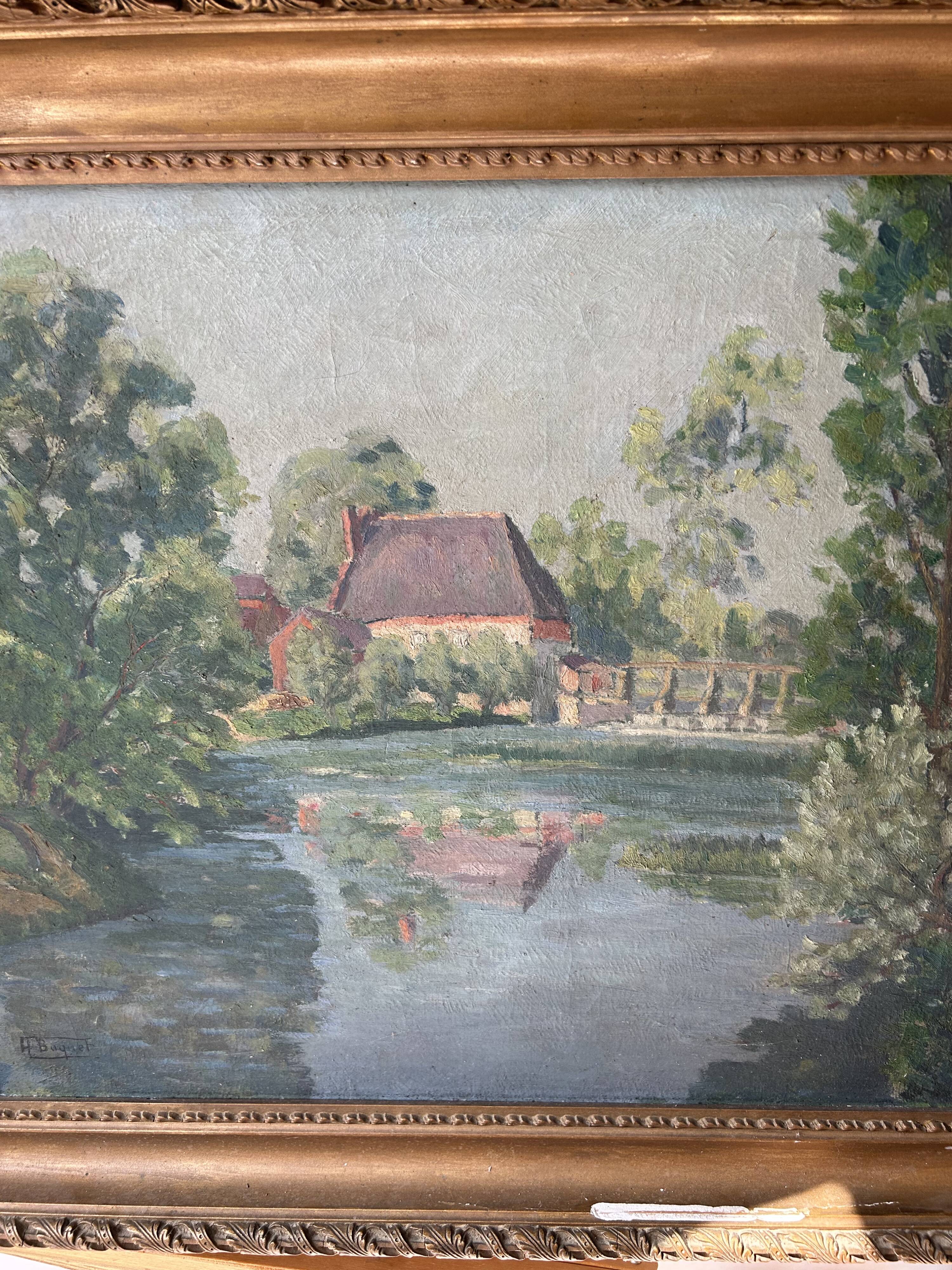 Signed painting H Boquet