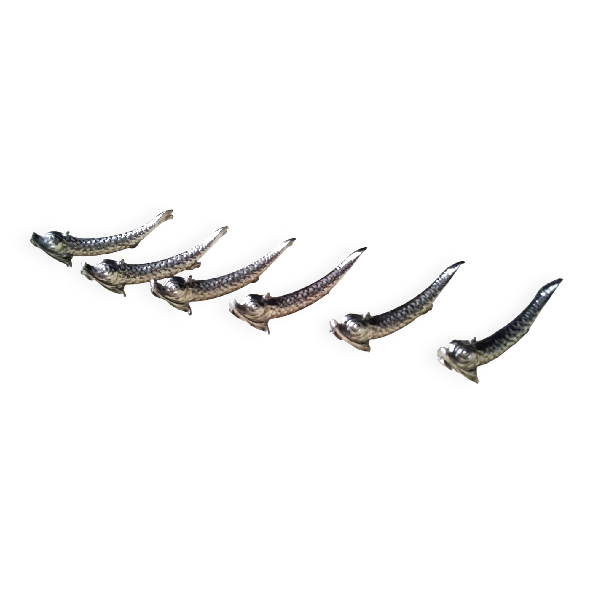 6 Zoomorphic Metal Knife Rests