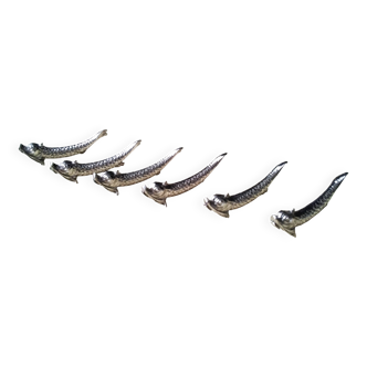 6 Porte couteaux zoomorphes en métal