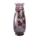 Argyl vase - purple glass and silver metal - period: art deco - twentieth century