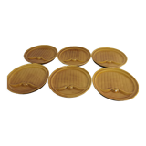 6 Gien ceramic flat plates