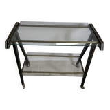 Mahogany and glass side table