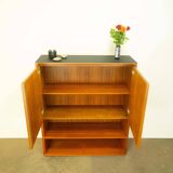 Vintage shelf combination, teak with black top, 70s
