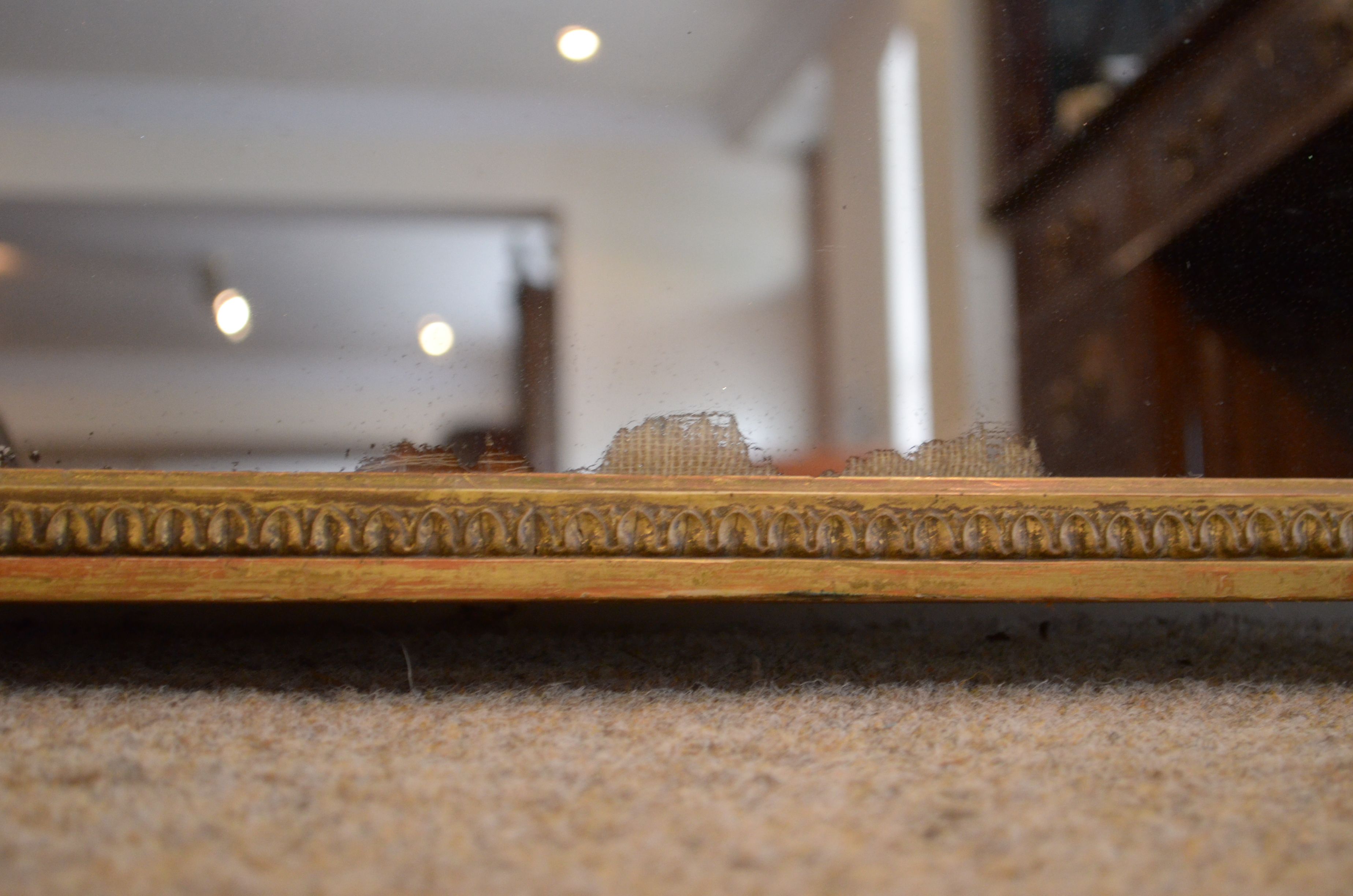 English giltwood overmantle mirror h161cm