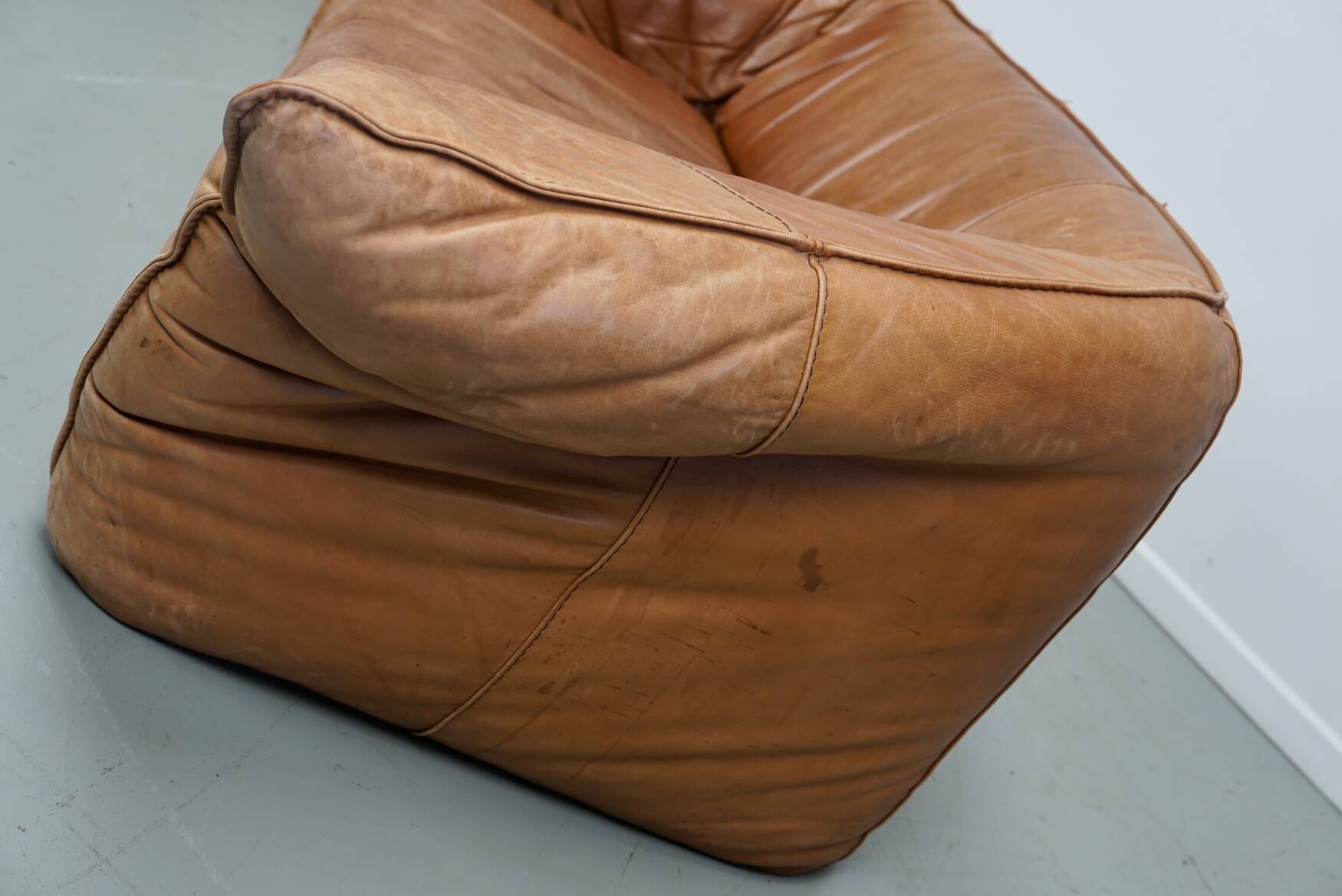 Cognac Leather Andes Sofa by Gerard van den Berg for Montis, 1970s