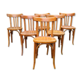 Lot of 6 Mahieu bistro chairs, numbered