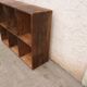 Shelves with vintage wooden lockers