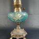 Lampe à pétrole verre bleue