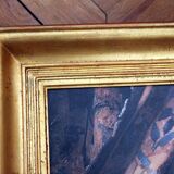Reproduction s.p.a.d.e.m vermeer jan peintre à l'atelier 68 x 58 encadrée