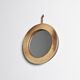 Glazed stoneware mirror, France, circa 1970