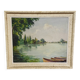 Madeleine Bruno: an old painting depicting a river landscape.