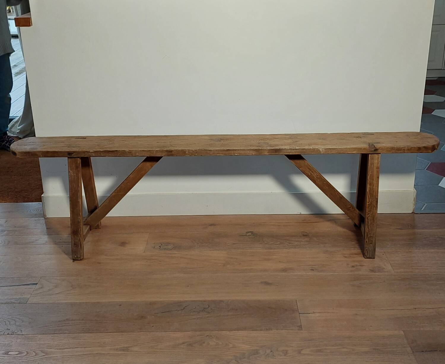 Antique pine bench