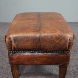 Sheep leather armchair + ottoman