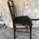 Bistrot chair turned wood & seat skai black vintage