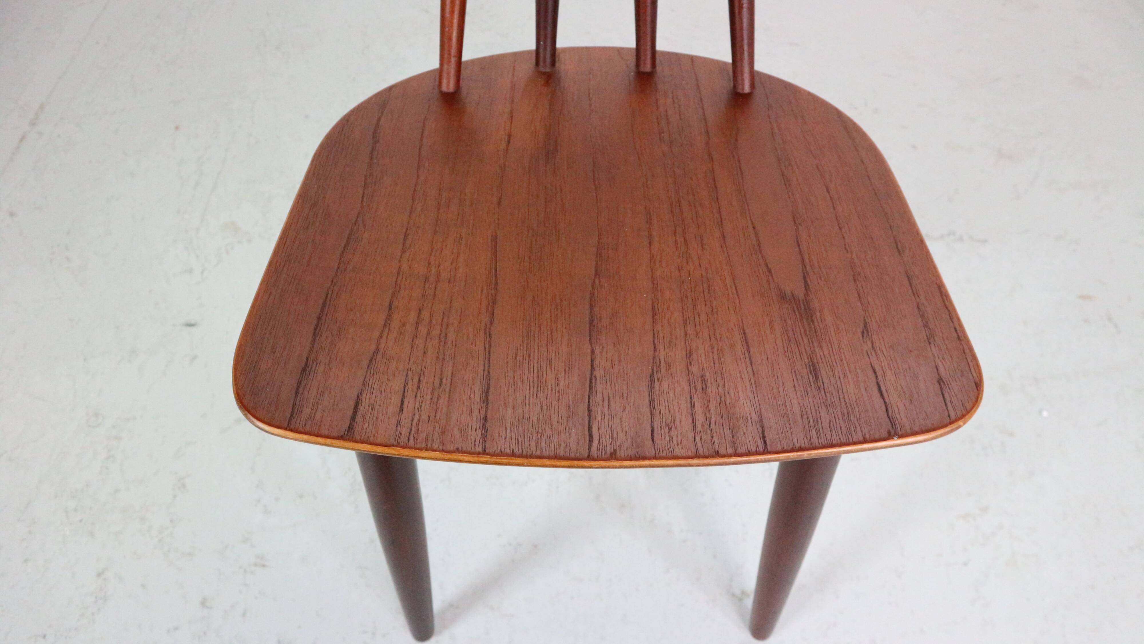 Poul Volther Set Of 6 Dinning Room Chairs "3705" For Fremel Røjle, Denmark, 1960