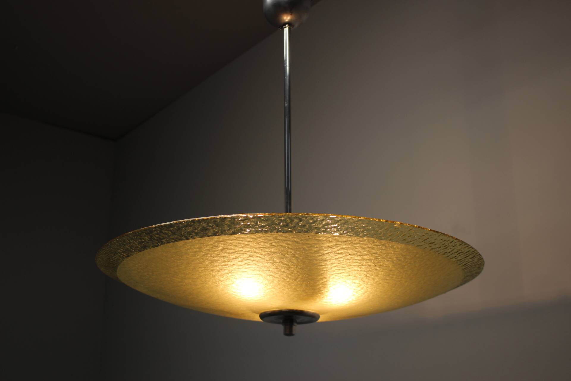 Mid-Century Glass Pendant, 1960s, Czechoslovakia