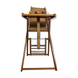 Vintage Baby High Chair / wooden