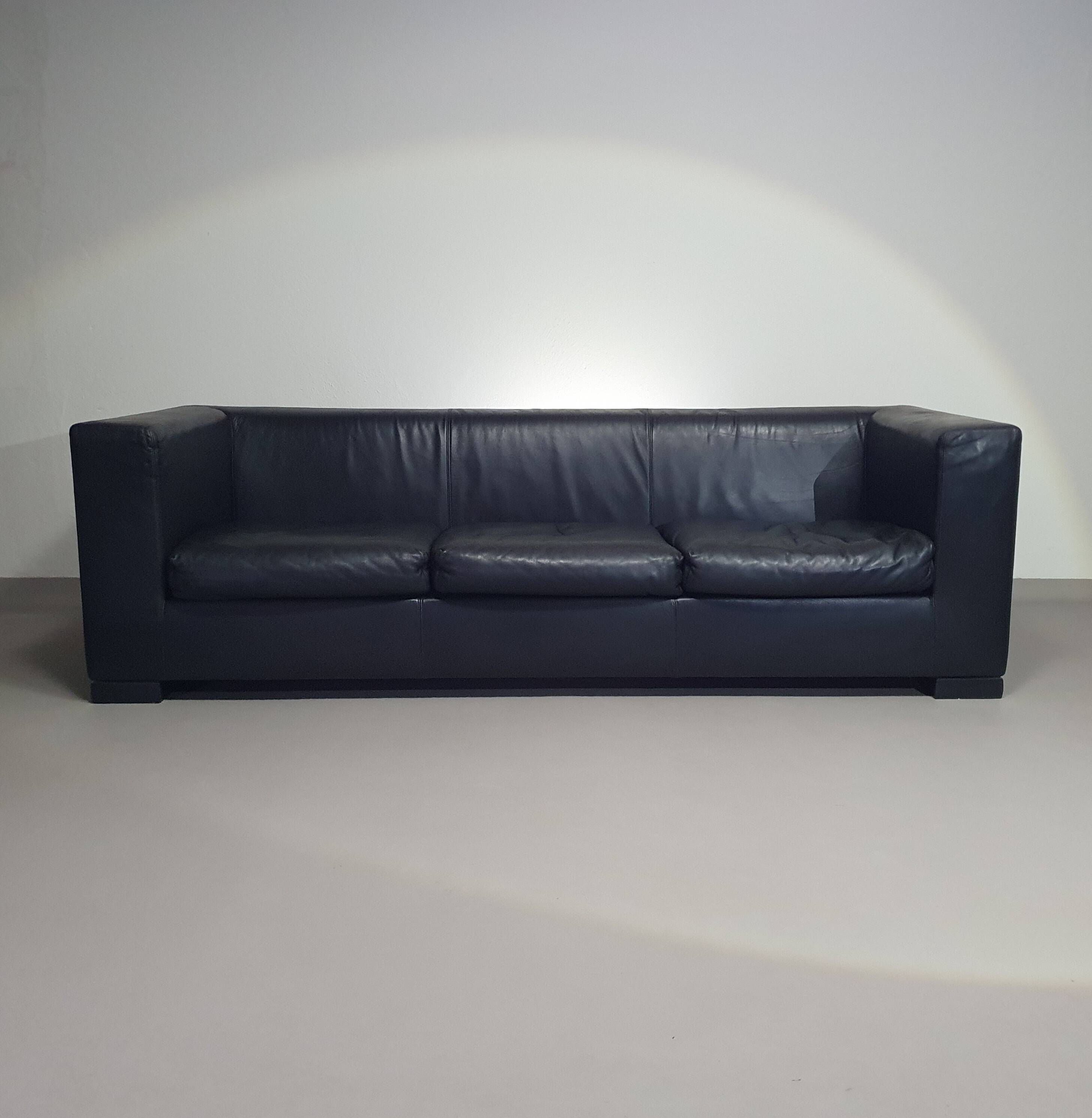 Wittmann leather sofa Camin by Paolo Piva