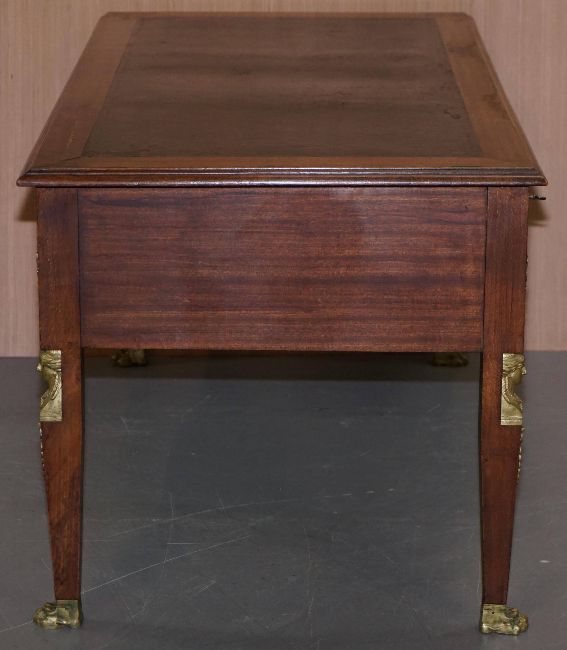 Rare Napoléon III French Empire Gilded Bronze Bureau