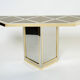 Console chrome laiton verre opalin noir de romeo rega 1970