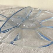 Plat serviteur en verre années 50