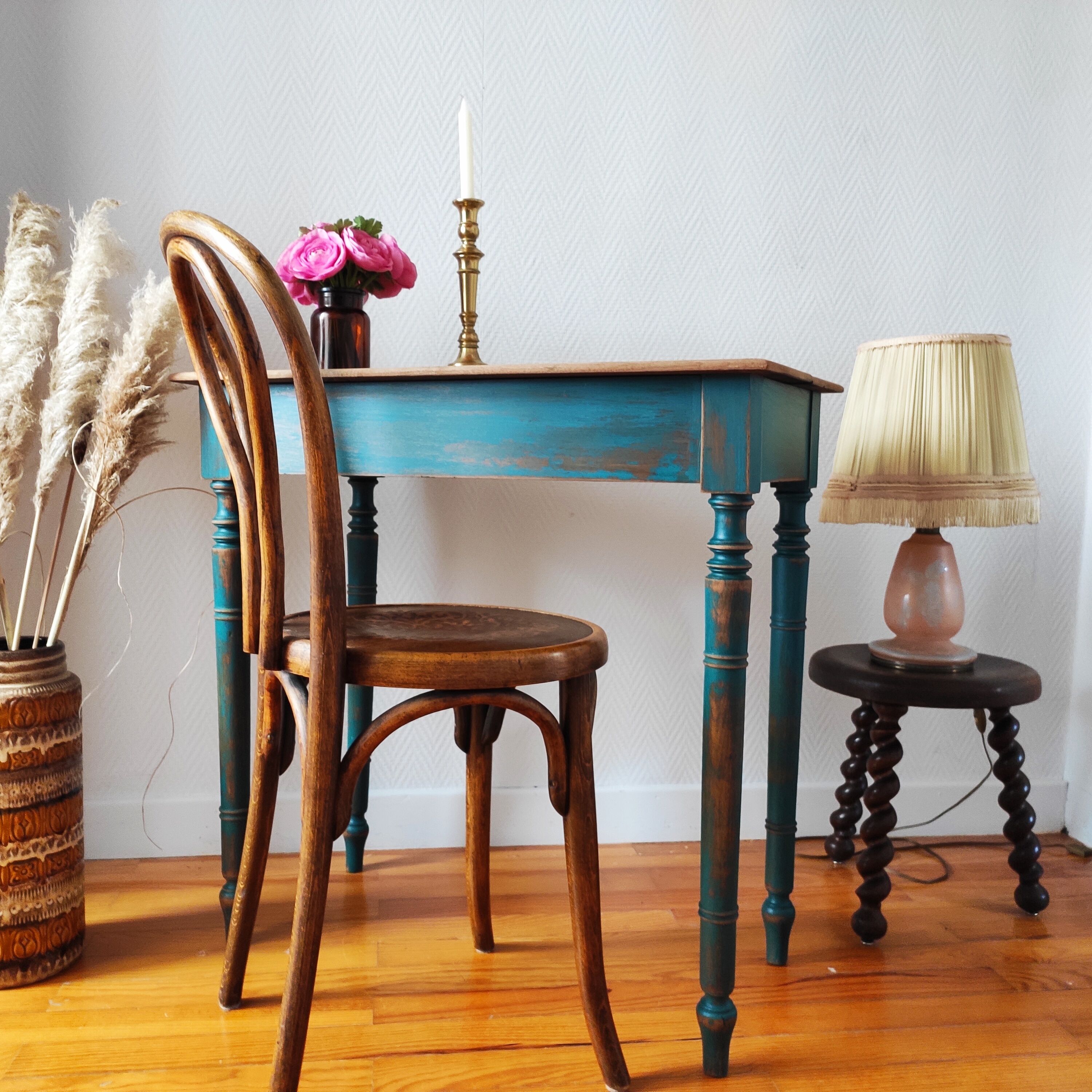 Patinated farmhouse table