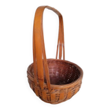 Ikebana basket Japan woven bamboo XXth