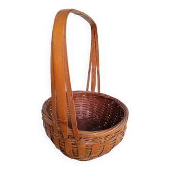 Panier ikebana japon bambou tressé XXth