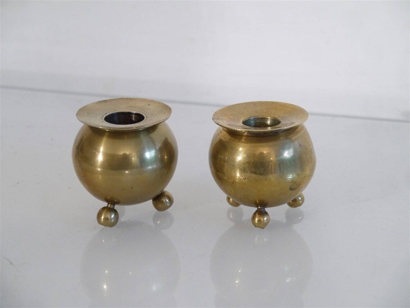 Pair of Swedish brass candlesticks 1970