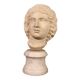 Antique Italian sculpture, white marble head from the 17th century