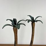 Pair of palm tree candlesticks